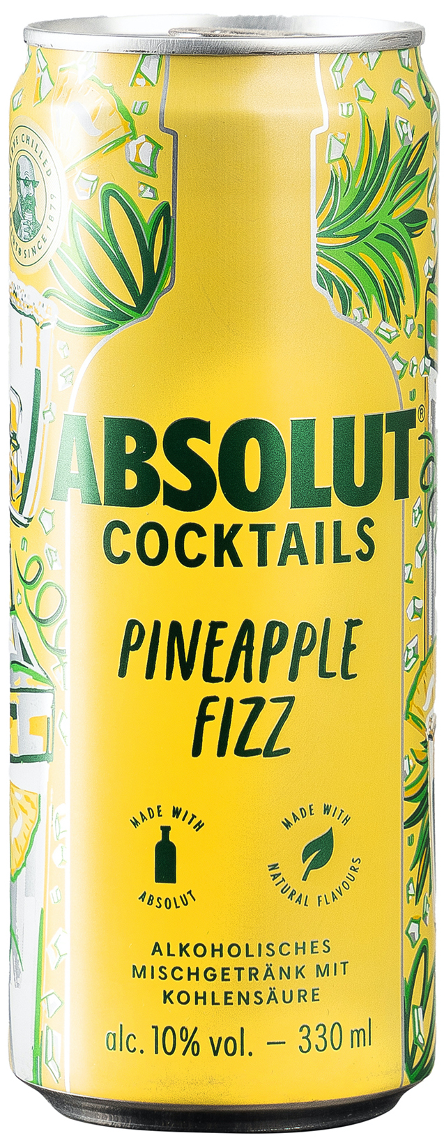 Absolut Cocktails Pineapple Filz 10% vol. 0,33L EINWEG