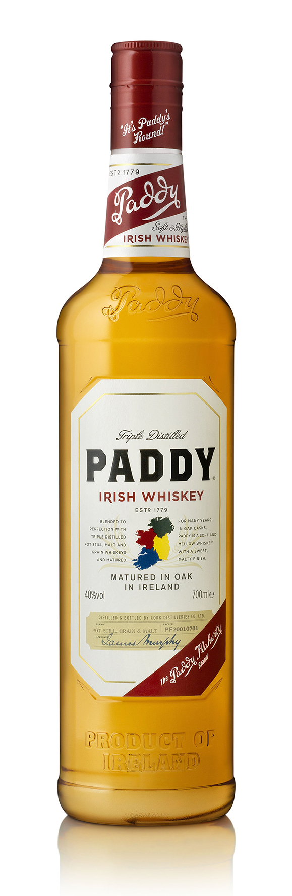 Paddy Irish Whiskey 40% 0,7 L