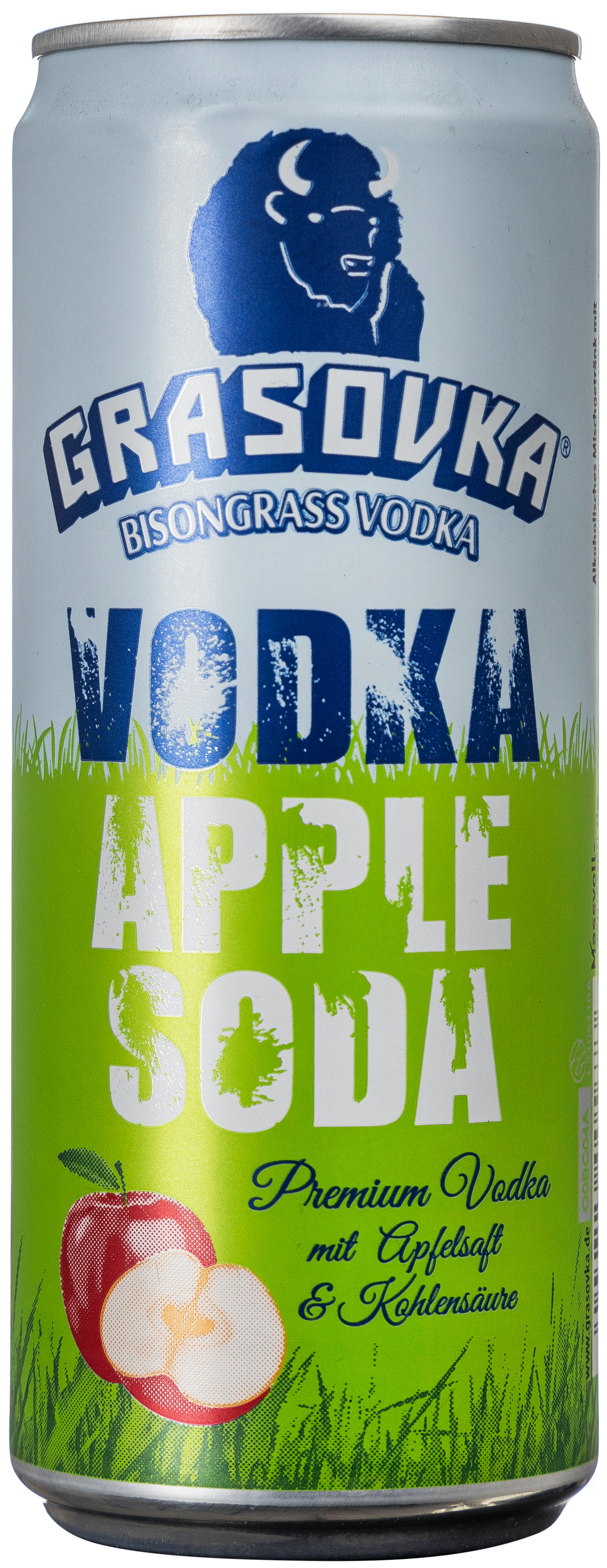 Grasovka Bisongrass Vodka Apple Soda 10 % vol. 0,33L EINWEG