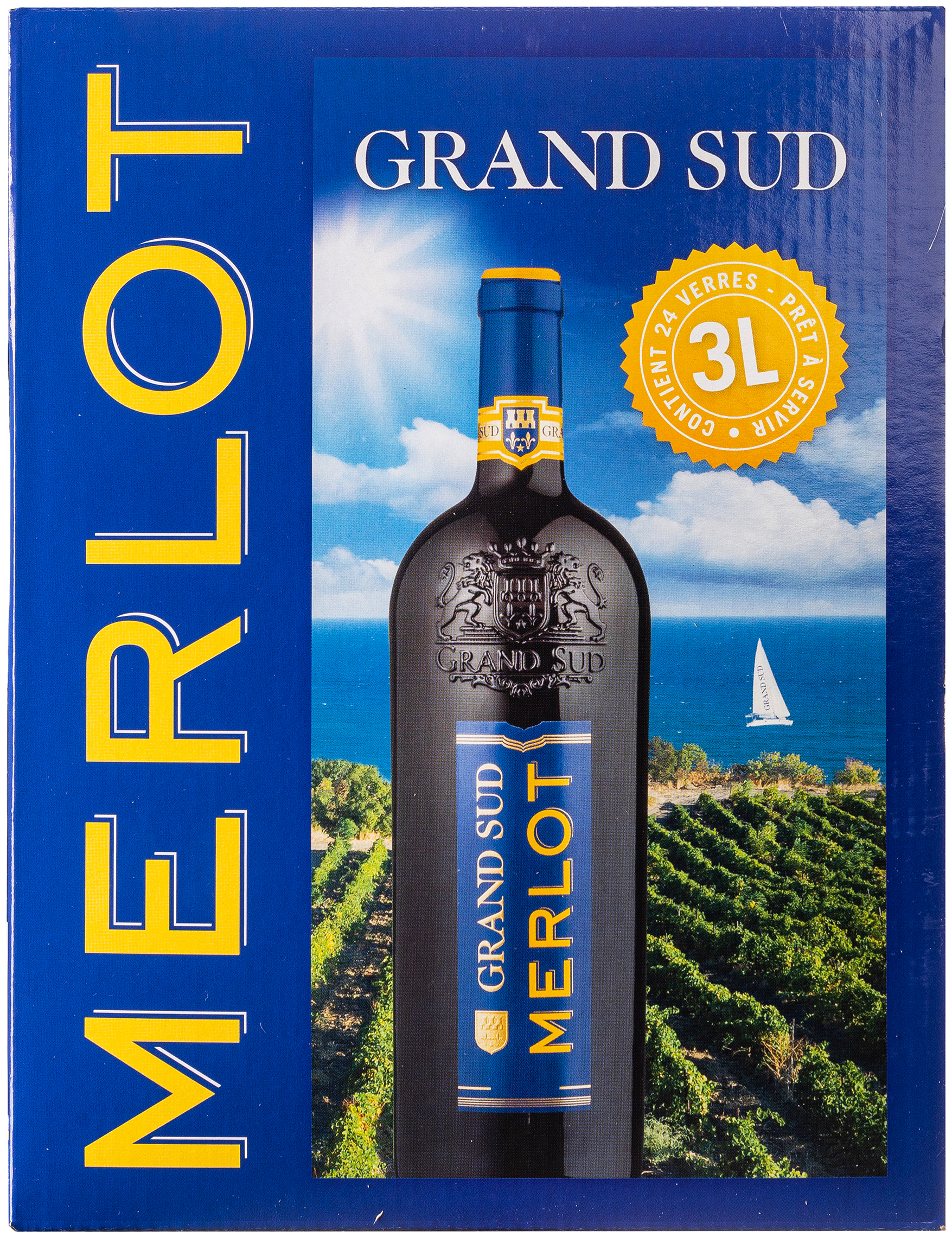 Grand Sud Merlot trocken 12% vol. 3,0L 