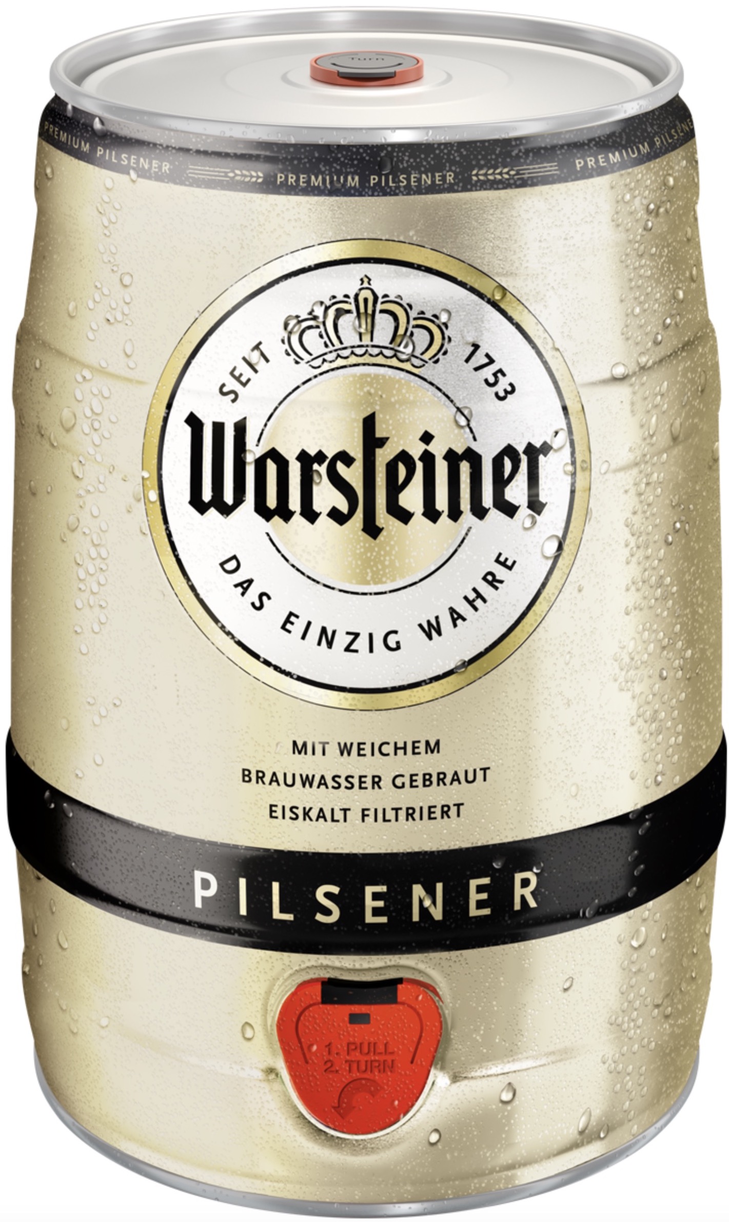 Warsteiner Pilsener 5L Party Fass Pfandfrei