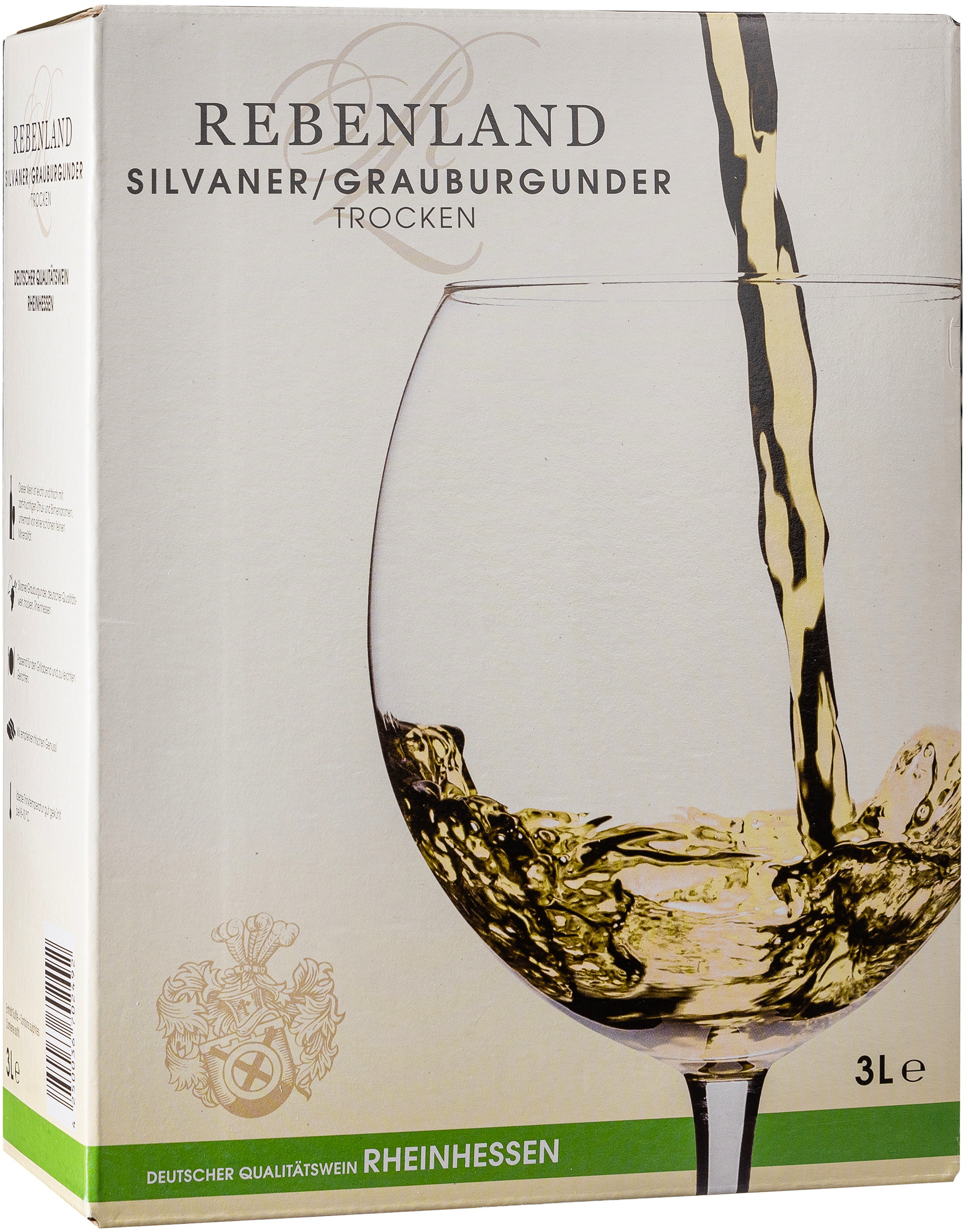Rebenland Silvaner Grauburgunder Cuvee trocken 12% vol. 3,0L 