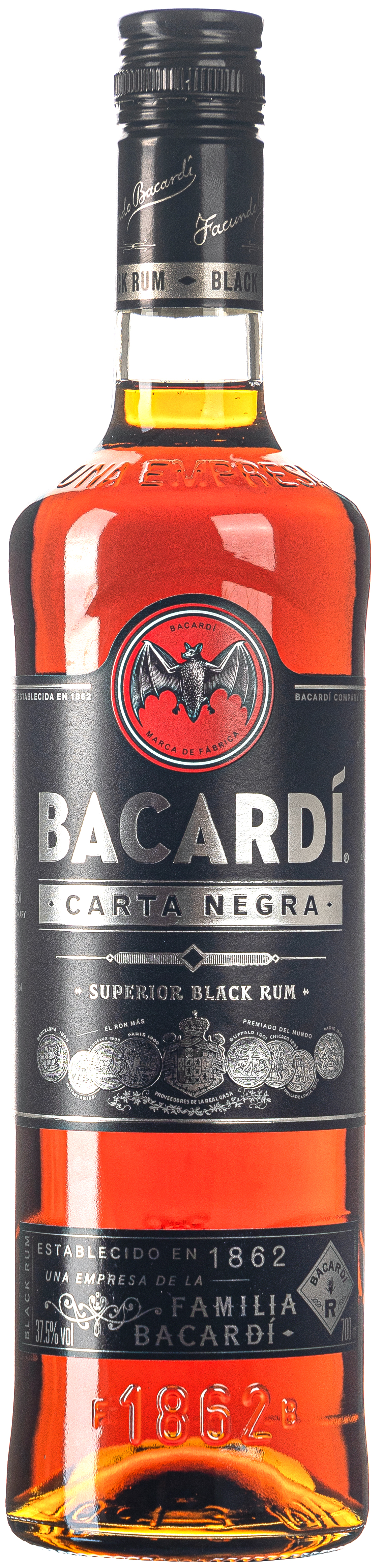 Bacardi Carta Negra Rum 37,5 % vol. 0,7L