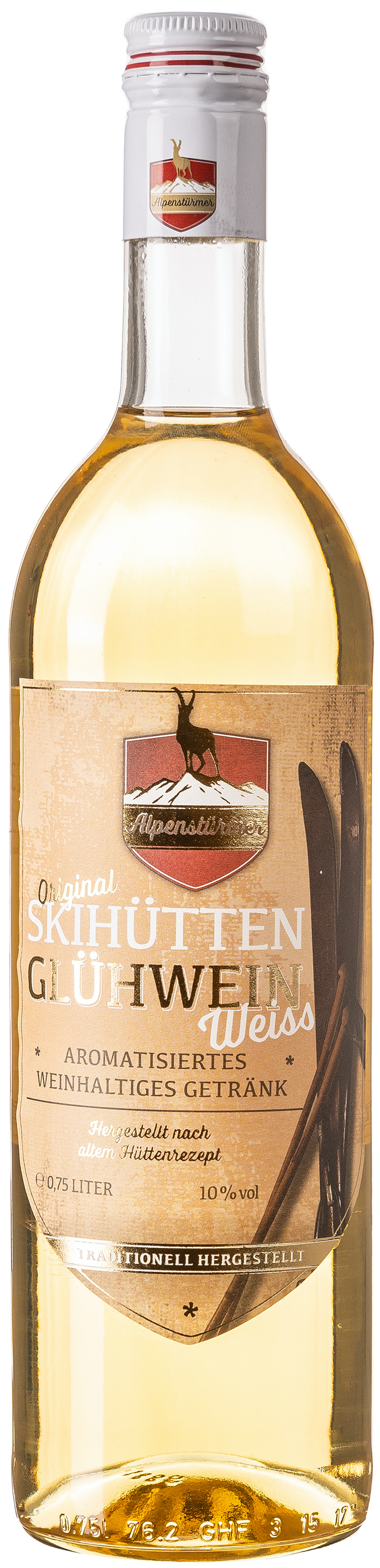 Alpenstürmer Skihütten Glühwein Weiss 10% vol. 0,75L 