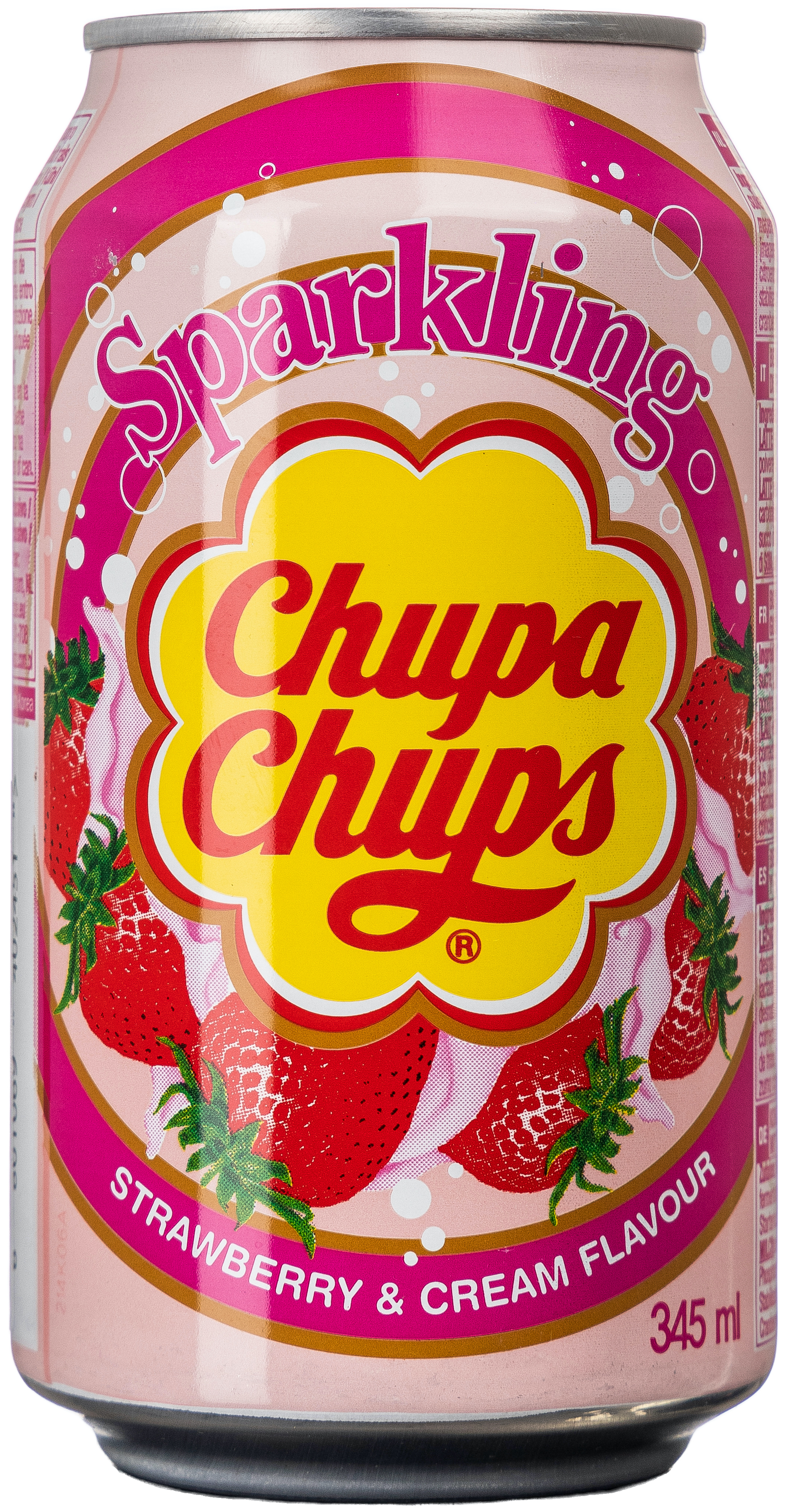 Chupa Chups Sparkling Strawberry & Cream 0,345L EINWEG 