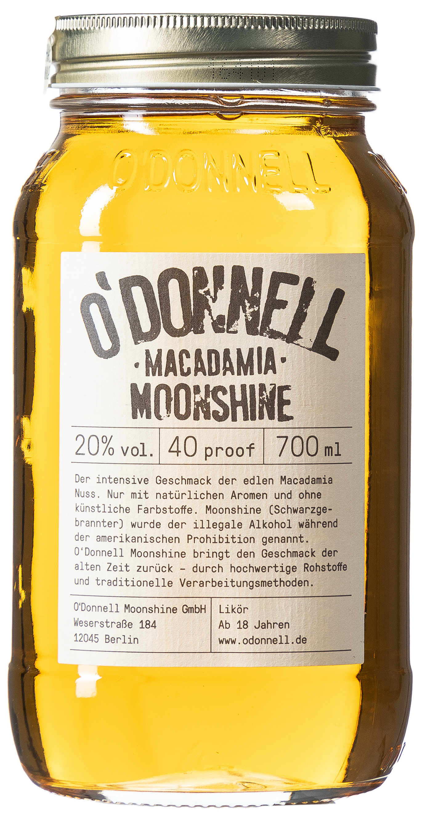O`Donnell vol. Moonshine 25% Nuss 0,7L Harte