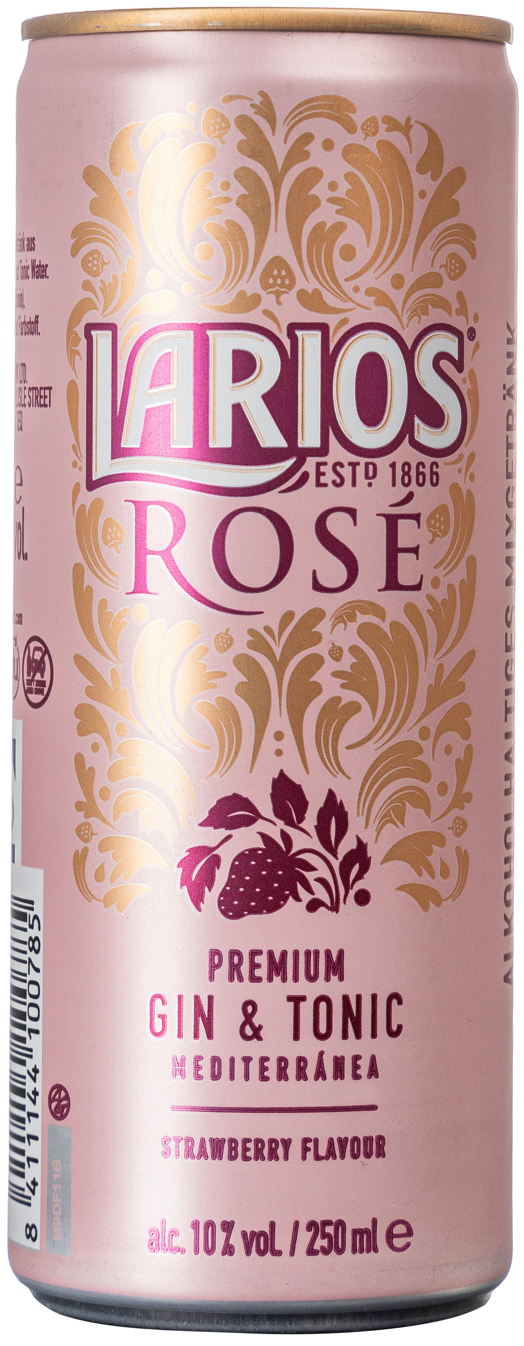 Larios Rosé Gin & Tonic Strawberry 10% vol. 0,25L EINWEG 