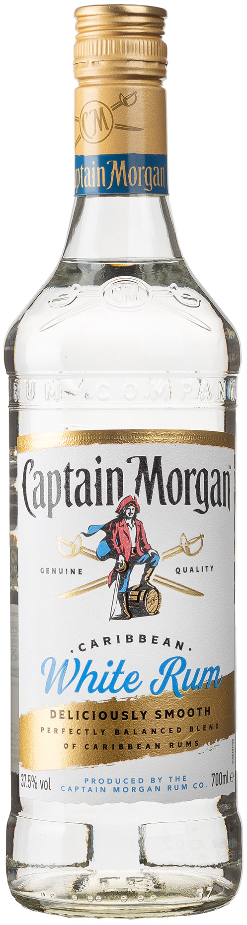 Captain Morgan White Rum Finest vol White 0,7 Karibik Rum % Caribbean 37,5 l