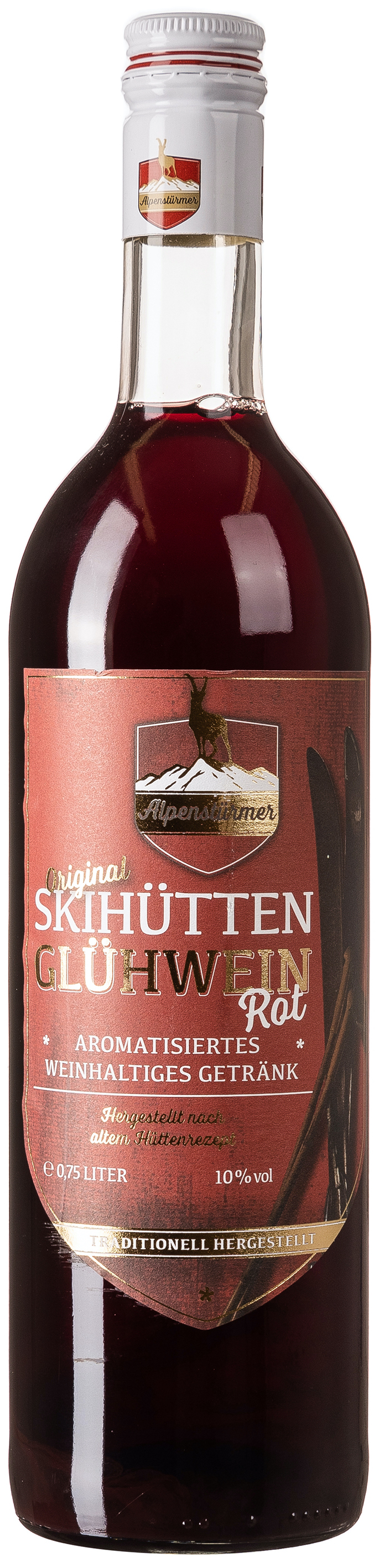 Alpenstürmer Skihütten Glühwein 10% 0,75L Rot vol. | 9009889963810