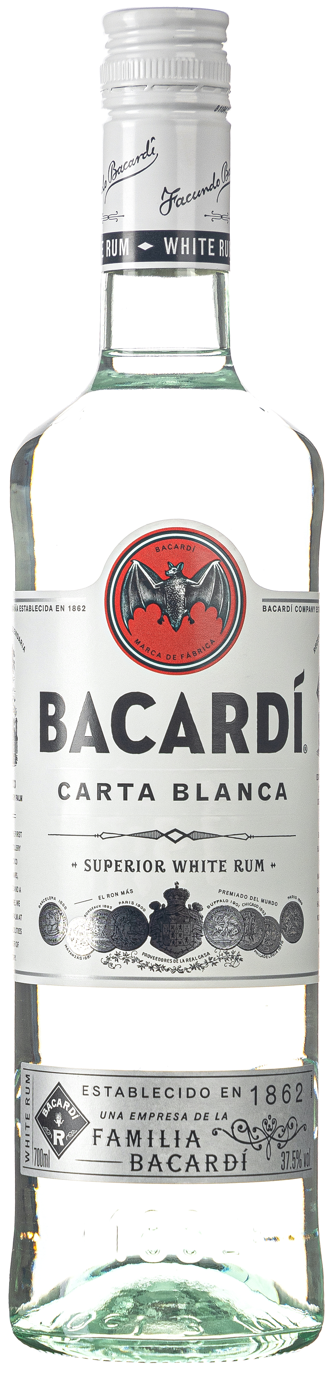 37,5% L 0,7 Blanca Carta Bacardi