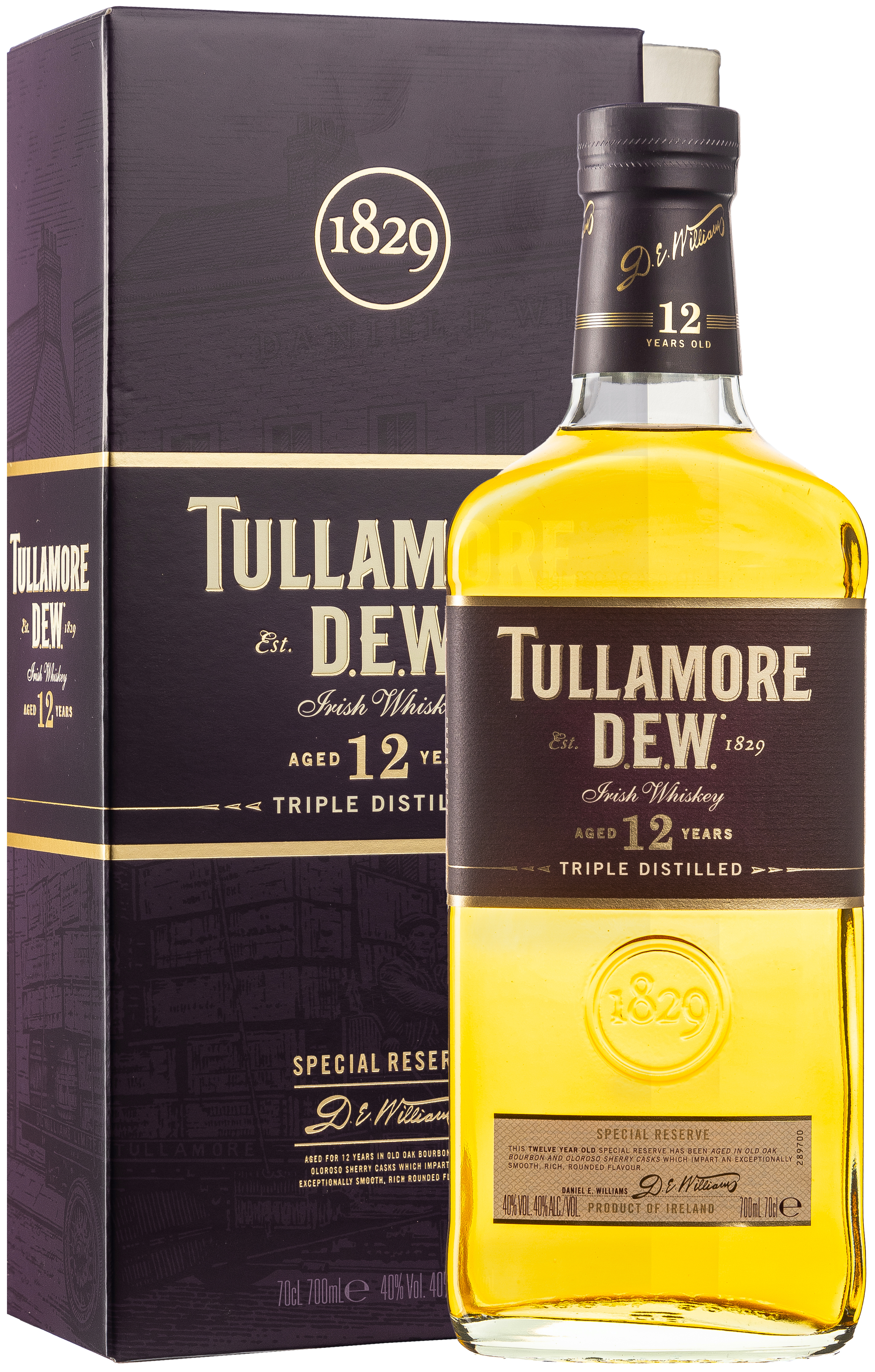 Tullamore Dew Irish Whiskey 12 Jahre 40% vol. 0,7L GP