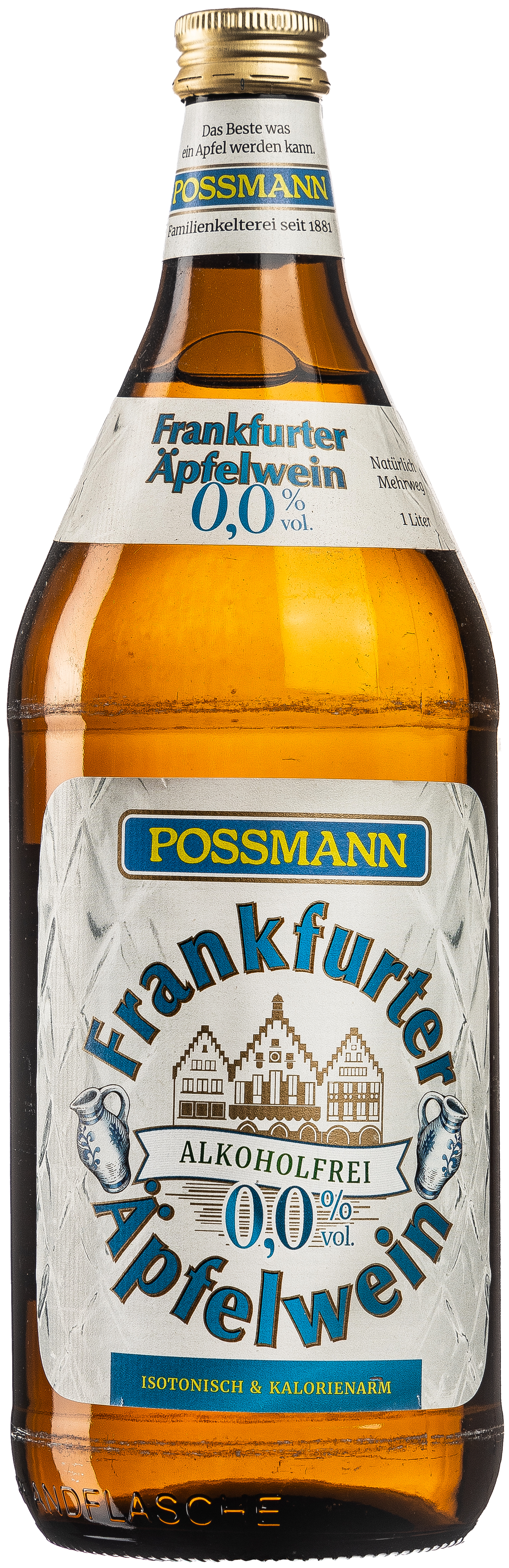 Possmann Frankfurter Apfelwein Alkoholfrei 1,0L MEHRWEG