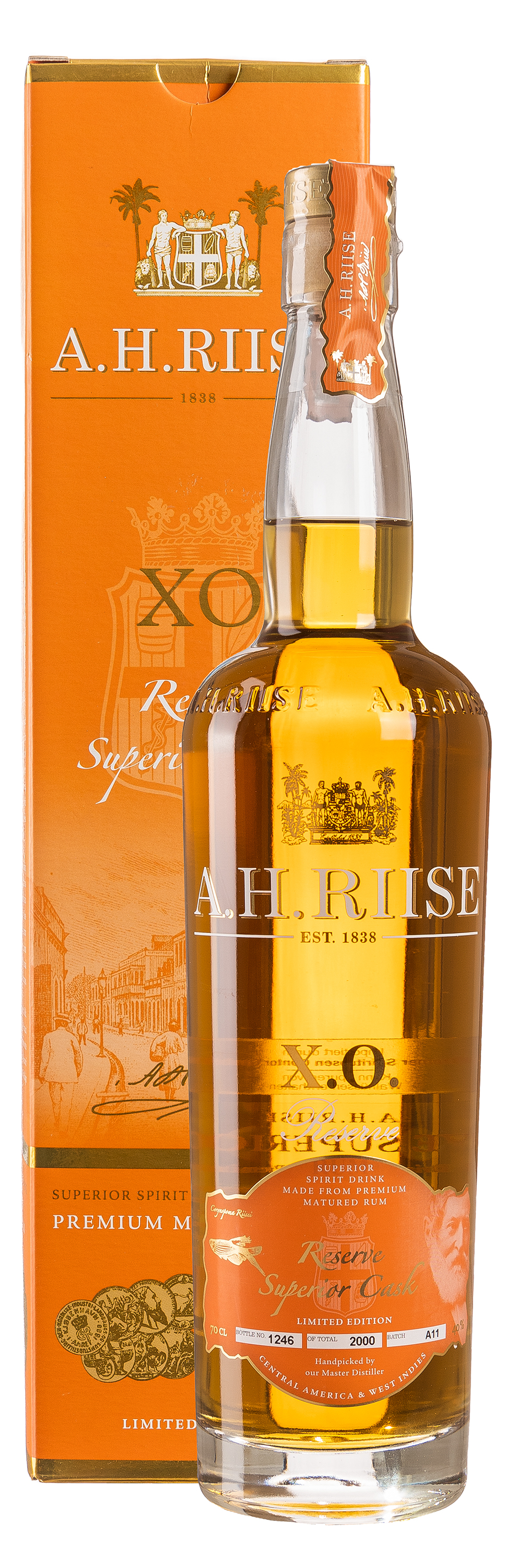 A.H. Riise XO Reserve Rum - Superior Cask Rum 40% vol. 0,7L