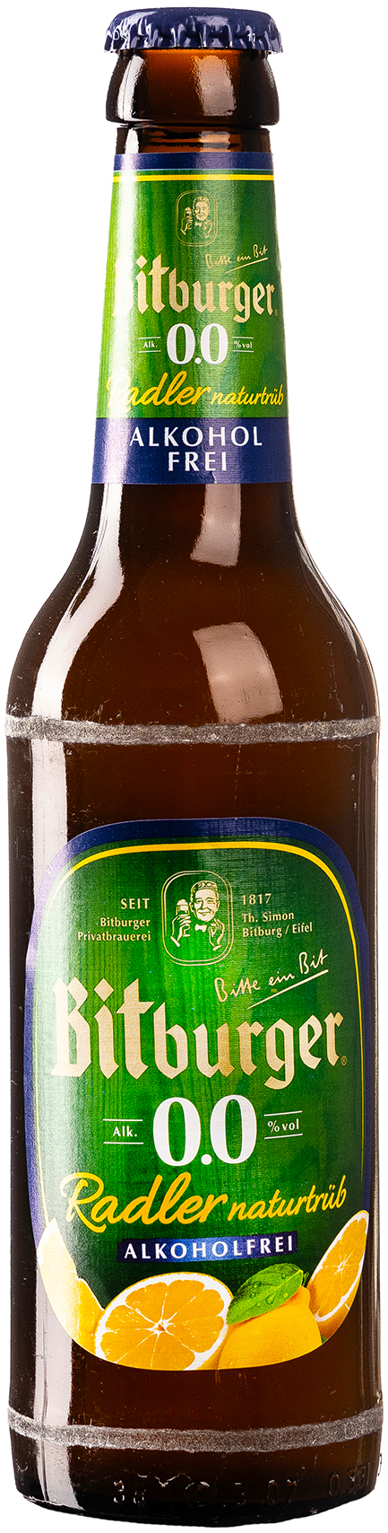 Bitburger Radler naturtrüb alkoholfrei 6x0,33L MEHRWEG