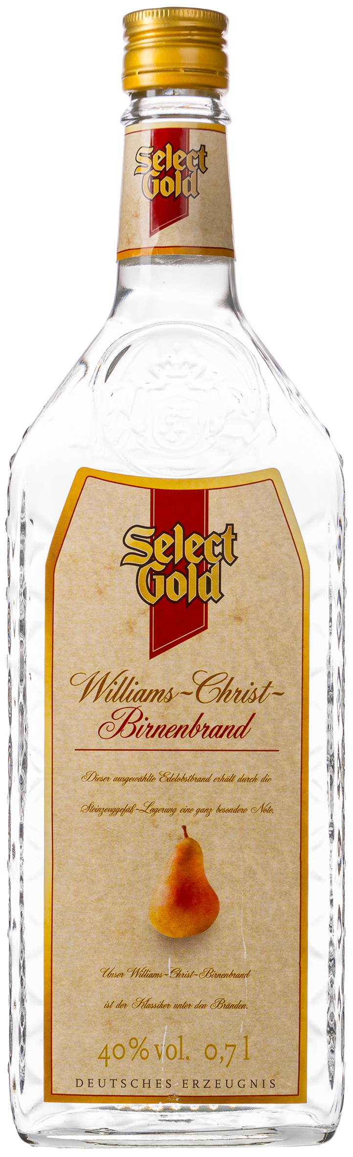 Birnenbrand Christ Gold 0,7L 40% Select Williams